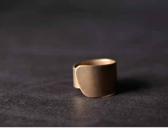 Hammered/Smooth solid copper ring