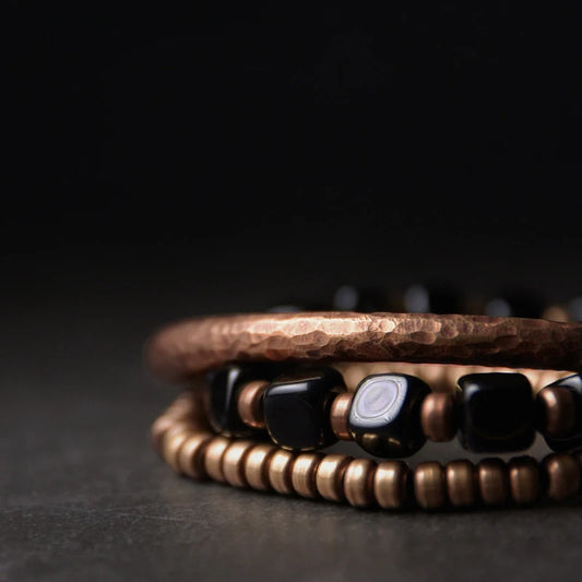 Onyx black and copper