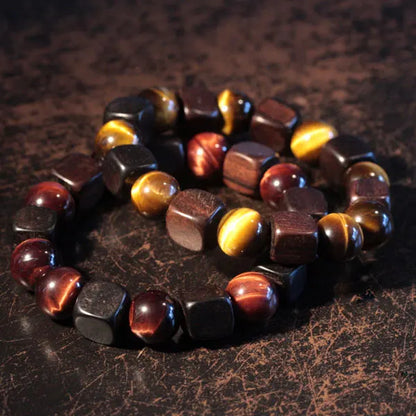 Tiger's eye and ebony wood: anchoring and clarity