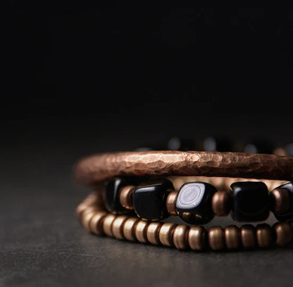 Onyx black and copper