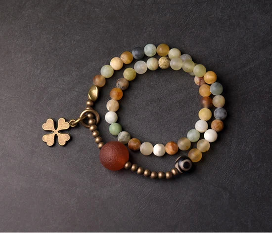 Red jasper, amazonite & Yellow/red agate