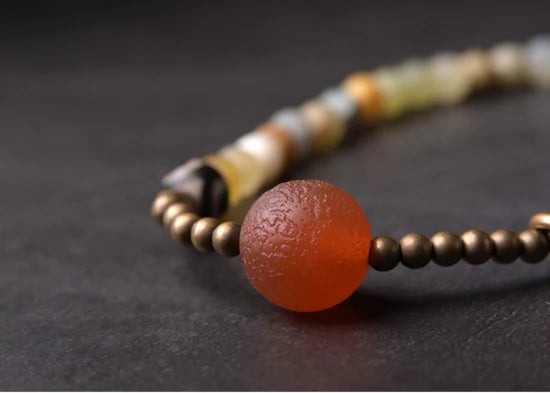 Red jasper, amazonite & Yellow/red agate