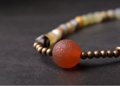 Red jasper, amazonite & Yellow/red agate