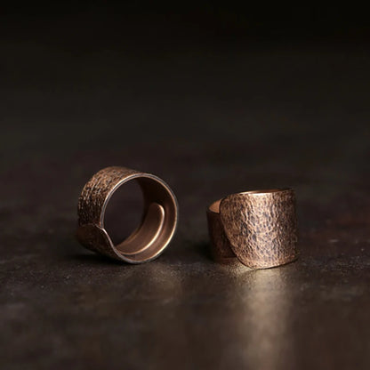 Hammered/Smooth solid copper ring